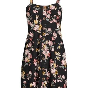 No Boundaries Floral Dress - Black and Pink